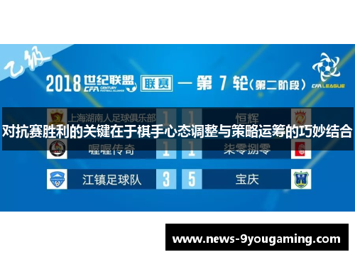 对抗赛胜利的关键在于棋手心态调整与策略运筹的巧妙结合