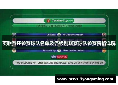 英联赛杯参赛球队名单及各级别联赛球队参赛资格详解
